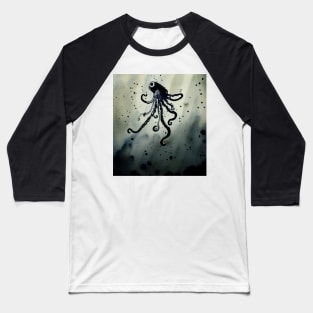 Squid shooting ink Baseball T-Shirt